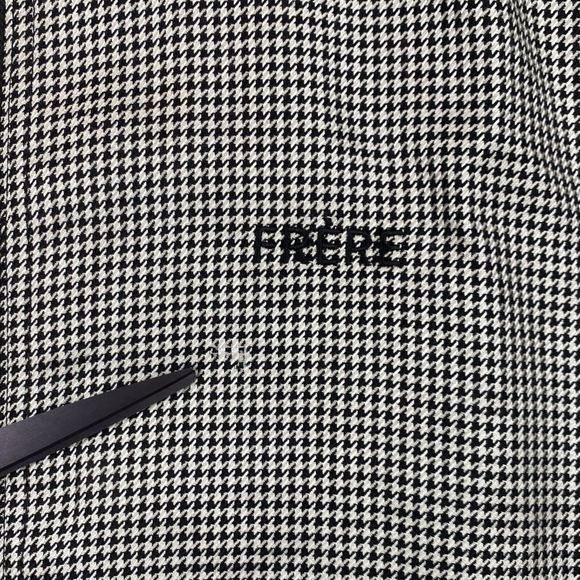 $3795 FRÈRE Men's L Houndstooth New York Designer Full Zip Bomber Jacket Frere - Picture 7 of 11